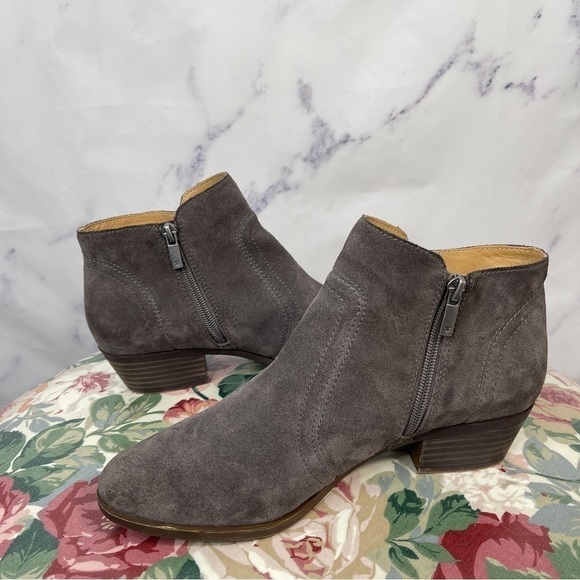 Lucky Brand | Grey Breck Suede Booties | 9 - Picture 1 of 15